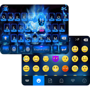 Blue Skull Emoji KeyboardTheme APK