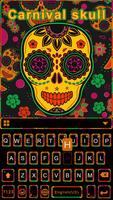 Carnival Skull Emoji Keyboard plakat