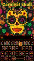 Carnival Skull Emoji Keyboard Plakat