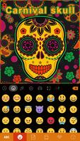 Carnival Skull Emoji Keyboard ảnh chụp màn hình 1