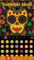 Carnival Skull Emoji Keyboard capture d'écran 1