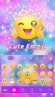 Cute Emoji Theme for iKeyboard تصوير الشاشة 1
