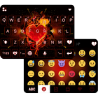 Flaming Heart Emoji Keyboard-icoon