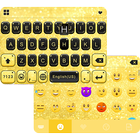 Gold & Black iKeyboard Theme आइकन