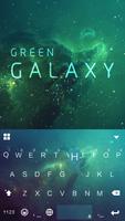 Green Galaxy Keyboard Theme ポスター