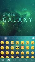 Green Galaxy Keyboard Theme imagem de tela 1