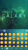 Green Galaxy Keyboard Theme captura de pantalla 1