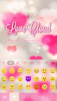 Love Cloud Emoji keyboardTheme imagem de tela 1