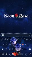 Neon Rose Theme for iKeyboard Affiche