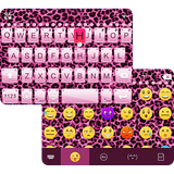 Pink Cheetah Emoji Keyboard icône
