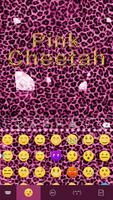 Pink Cheetah Emoji Keyboard capture d'écran 1