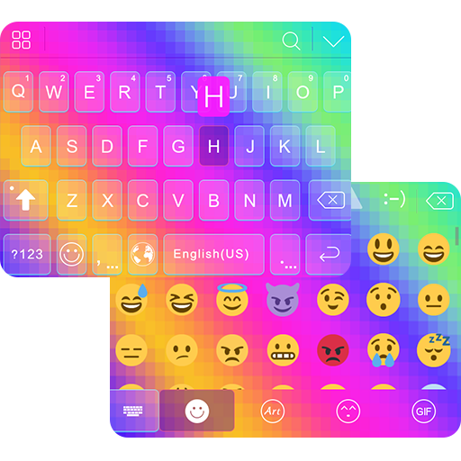 Rainbow Emoji Ikeyboard Theme