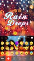 Rain Drop Emoji Keyboard Theme screenshot 1