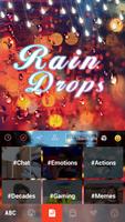 Rain Drop Emoji Keyboard Theme screenshot 2