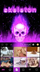 Purple Skeleton Emoji Keyboard APK download