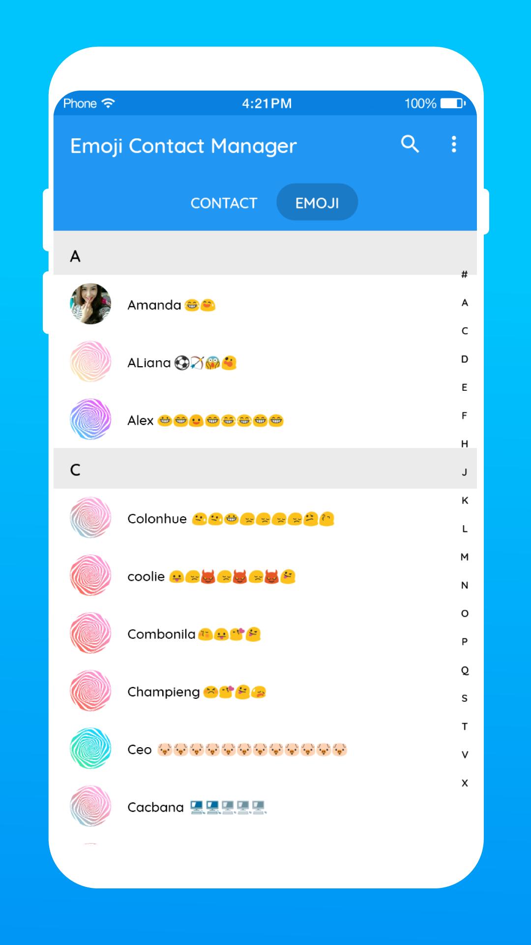 Emoji Contact Maker For Android Apk Emoji Contact Maker Screenshot 1