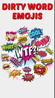 Dirty Word Emoji Stickers Affiche