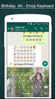 Birthday Art - Emoji Keyboard capture d'écran 1