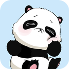 Cute Panda Emoji Keyboard Sticker ikona