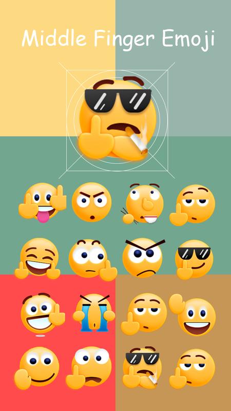 Middle Finger Emoji Sticker APK Download - Free Social APP