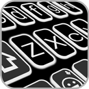 Neon Keyboard- White And Black Neon Themes APK