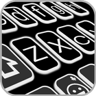 Neon Keyboard- White And Black Neon Themes أيقونة
