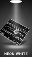 Neon Keyboard- White And Black Neon Themes الملصق