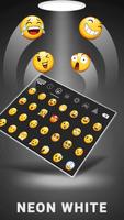 Neon Keyboard- White And Black Neon Themes تصوير الشاشة 1