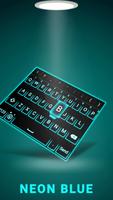 Neon Blue Smart keyboard Affiche