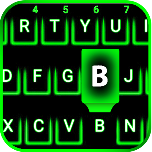 Emoji Green Neon Keyboard