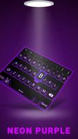 Purple Neon Emoji Keyboard Affiche