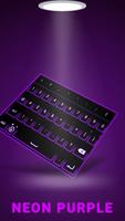 Purple Neon Emoji Keyboard capture d'écran 2
