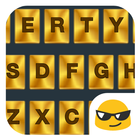 Gold Emoji Keyboard Emoticons icône
