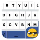 White Emoji Keyboard Emoticons 图标