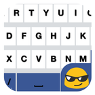 White Emoji Keyboard Emoticons иконка