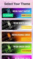 Emoji Keyboard - Colorful Neon Affiche