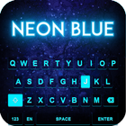 Neon Blue Emoji Keyboard アイコン