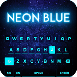 Neon Blue Emoji Keyboard