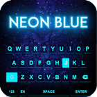 Neon Blue Emoji Keyboard أيقونة
