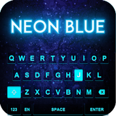 Neon Blue Emoji Keyboard icon