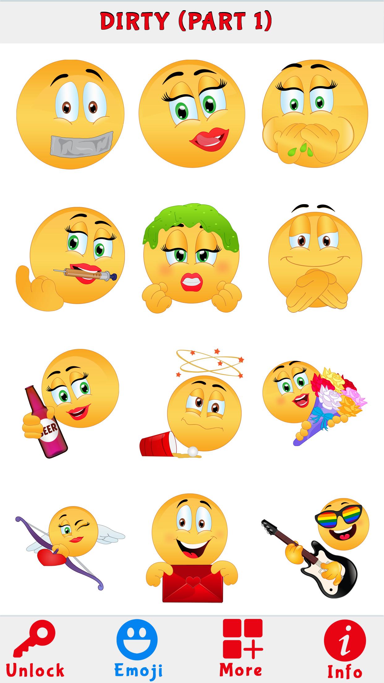 Dirty Emoji - Adult Stickers and Flirty Icons ス ク リ-ン シ ョ ッ ト 3.