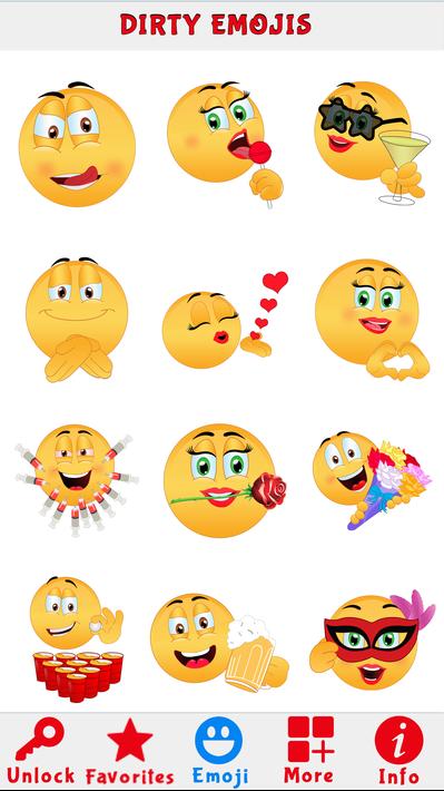Dirty Emoji Stickers - Adult Icons and Sexy Text скриншот 2.