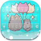 Keyboard mignon chat Kitty & Emoji simgesi