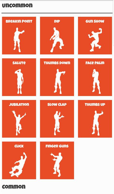 All Fortnite Dances Fortnite Emotes Dance Move Dlya Android - all fortnite dances fortnite emotes dance move skrinshot 1