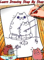 How To Draw Pusheen Cat Affiche