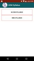 UOM MBA and MCOM Syllabus ảnh chụp màn hình 1