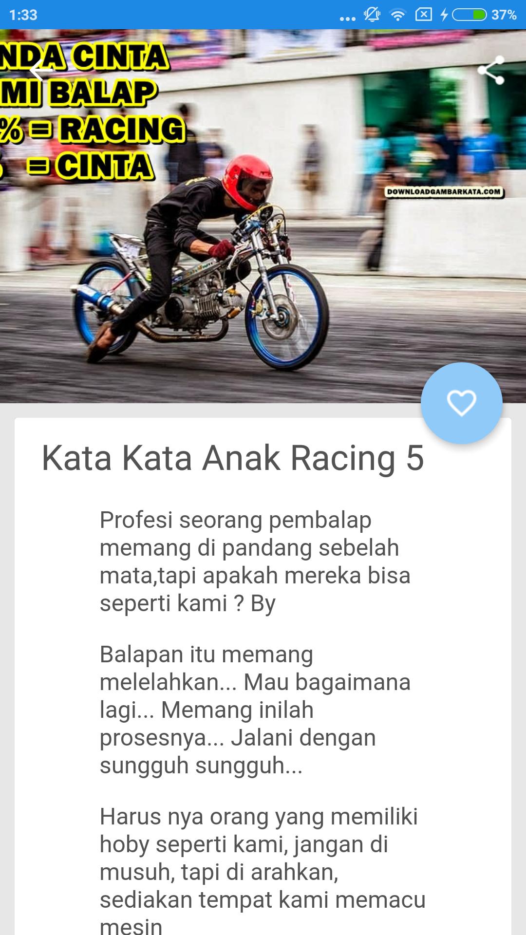 Kata Kata Anak Racing Tentang Cinta Cikimmcom