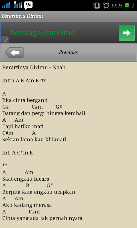 belahduren: Lirik Lagu Noah Berartinya Dirimu