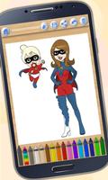 Superheroes coloring book capture d'écran 2