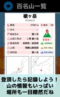 日本百名山、二百名山、三百名山登頂管理：登頂記録がつけられて gönderen
